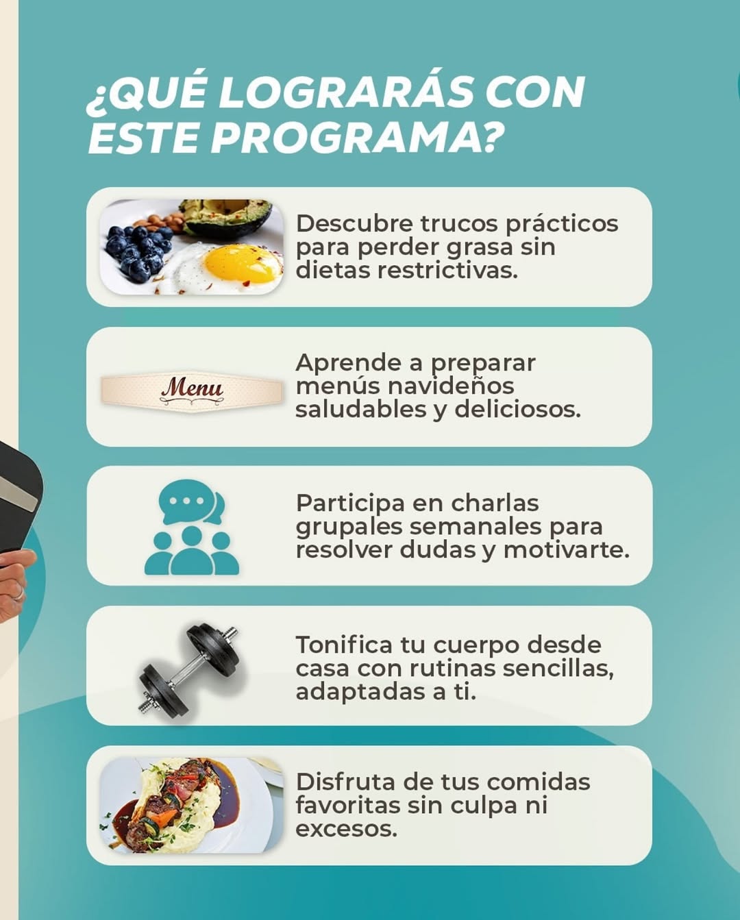 Testimonio visual de mejora física y bienestar mental tras el programa integral de nutrición